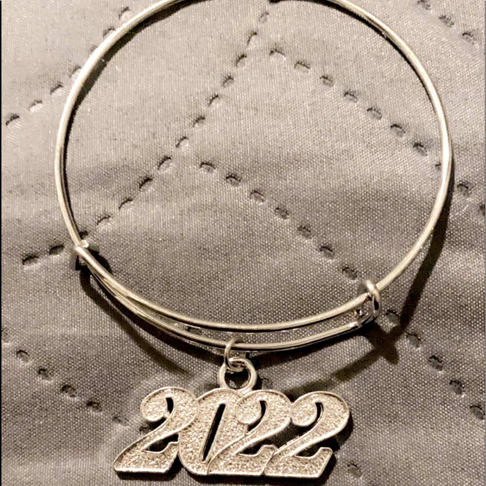 Silver Expandable Bracelet with Charms